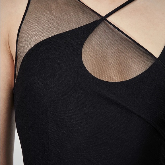 Et Ochs Kaia Sexy Bodycon Mesh Overlay Dress - Picture 4 of 9